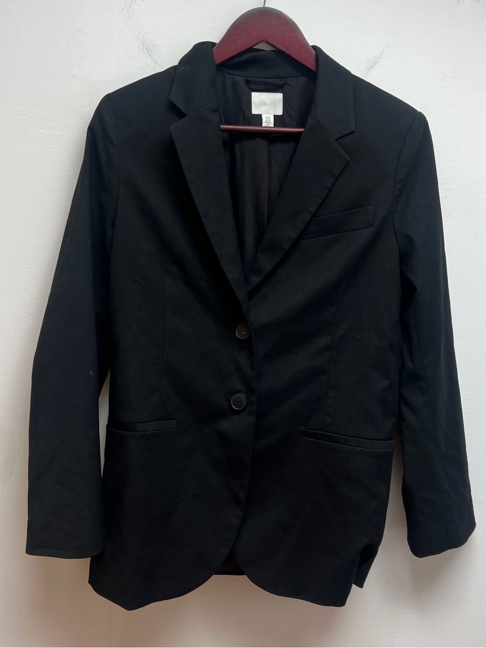 H&M Women’s Black Double Button Blazer Jacket Size XS